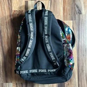 PINK Reversible Sequin Three Pocket Backpack Victoria main image 4